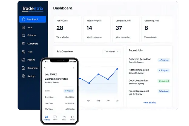 Tradentrix dashboard preview