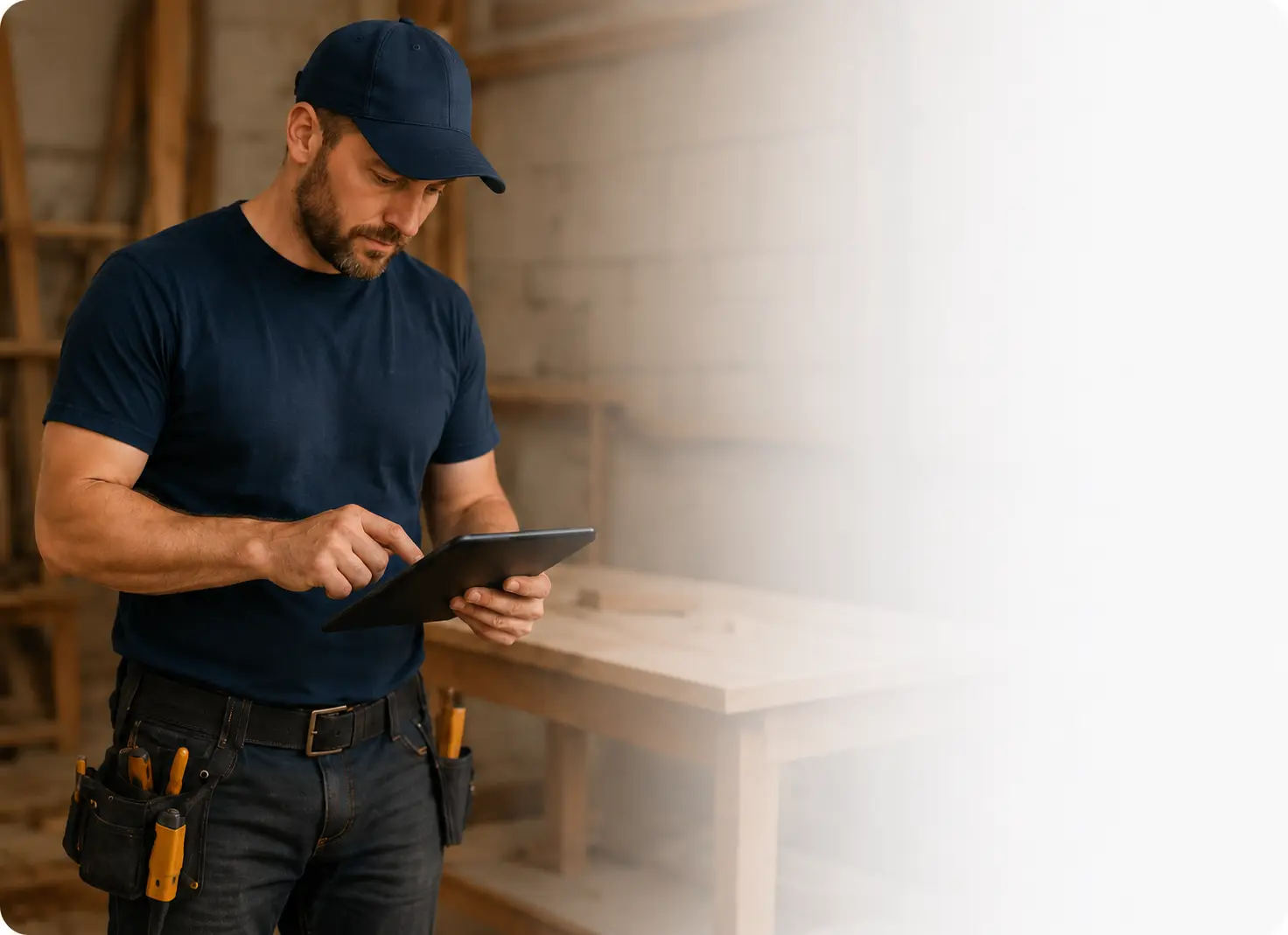 Tradesman using Tradentrix